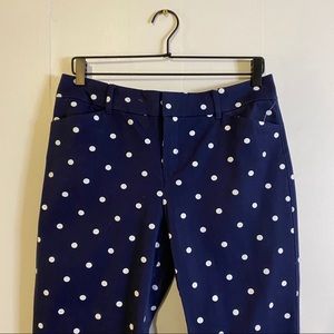 Navy + White Polka Dot Pixie Dress Pants